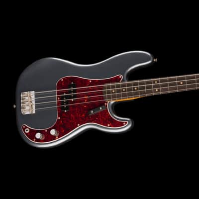 Fender Limited Edition Vintera II Road Worn '60s Precision Bass Charcoal Frost Metallic with Case image 3