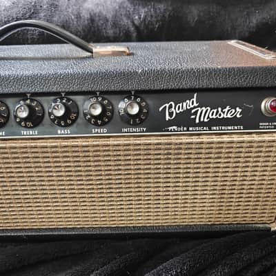 Fender Bandmaster Tube Guitar Amp Amplifier head AB763 1967 - Blackface image 3