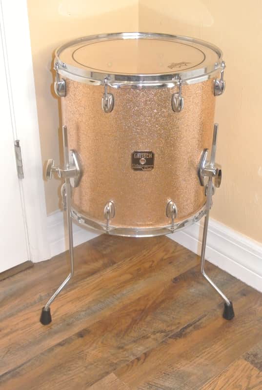 🎵 GRETSCH CATALINA CLUB 14" CHAMPAGNE SPARKLE FLOOR TOM 4 UR DRUM SET! 🎵 RL948 image 1