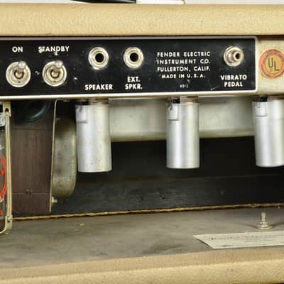 Vintage 1963 Fender Showman Head & Cab w/ Original JBL D130F – Serviced – Local Pickup image 14