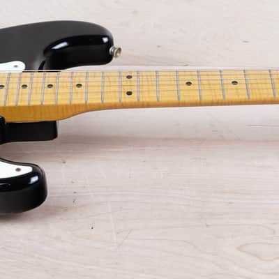 Fender 40th Anniversary ST54-70AS Stratocaster Reissue MIJ 1994 Black Japan w/ Foto Flame Neck w/ Bag image 2