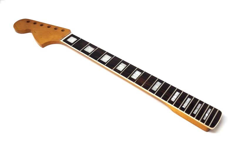 Brio Left Handed Binded Maple Rosewood Fingerboard S-Style Neck w Block Inlays - Poly image 1
