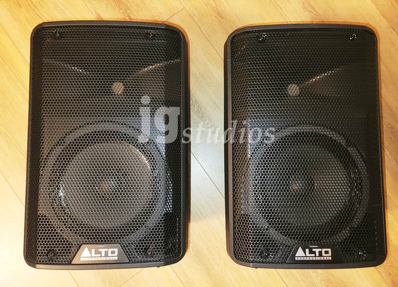 PA System - Alto Professional TX208's with Stands and ZMX122FX Mixer - Nice! image 1