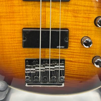 Schecter Omen Extreme-4 Active 4-String Bass 2010s - Vintage Sunburst image 3