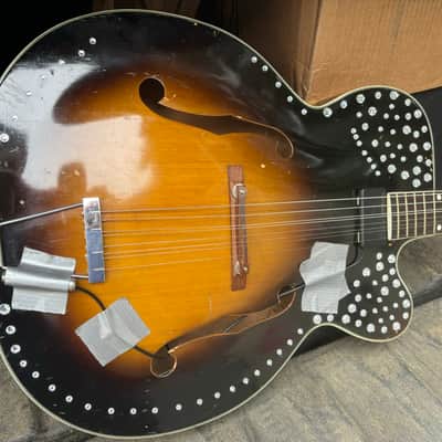 Old Kraftsman Archtop 1950’s, Sunburst, Big Joe Williams 9 string image 2