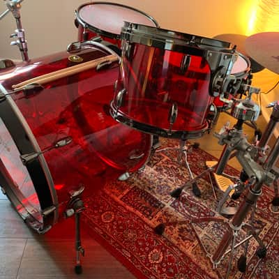 Peace Echoplasma - 5pc Acrylic Drum Kit wine red WITH Yamaha Hardware, Stool & Zildjian Cymbals image 3