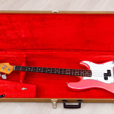 1985 Fender Precision Bass ‘62 Vintage Reissue PB62-55 Metallic Pink w/ Seymour Duncan & Case, Japan MIJ Fujigen image 23