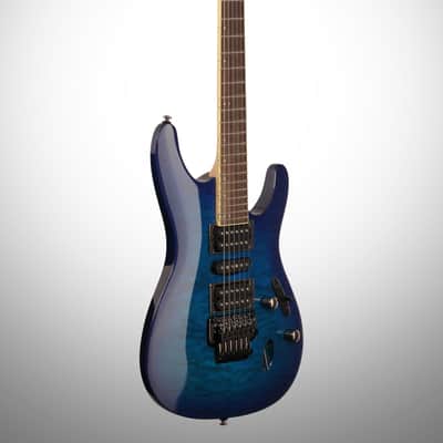 Ibanez S670QM Electric Guitar, Sapphire Blue image 5