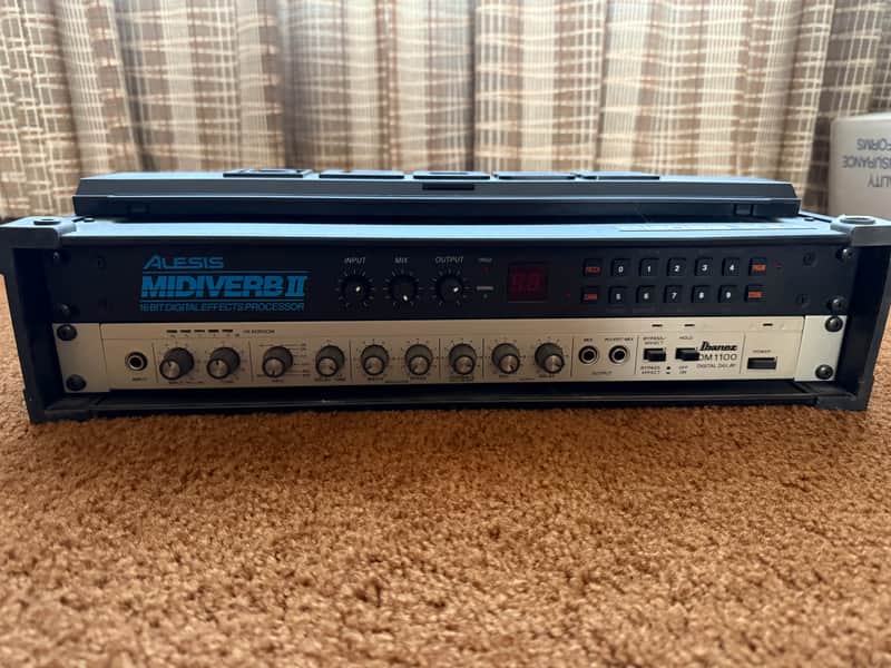 Alesis Midiverb II 16-bit Digital Effects Processor and Ibanez DM1100 Digital Delay in BOSS RCB-4 case image 1