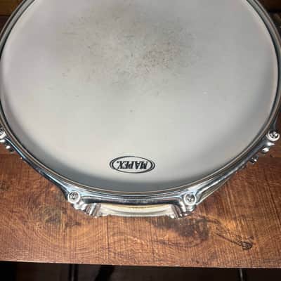 Mapex 14X5.5 Saturn Series Maple / Walnut Antique White Sparkle Snare Drum image 3