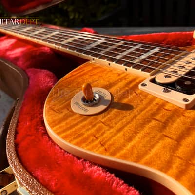 ♚SUBLIME♚2023 GIBSON Les Paul Standard*SLASH ♚ AAA+ MEGA DEEP FLAME  !♚ Appetite Amber ♚ AMAZING image 6