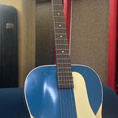 Vintage Silvertone Colorama Archtop Acoustic 1950’s Kentucky Blue RARE John Prine image 3