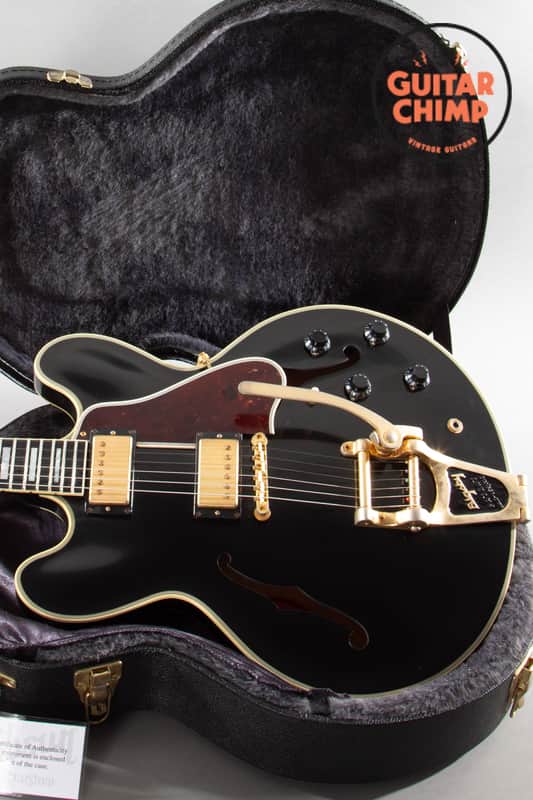 2012 Gibson Custom Shop ES-355 Ebony Black VOS Bigsby OHSC COA