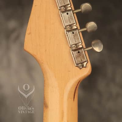 original 1957 Fender Stratocaster Sunburst w/orig. tweed case image 13