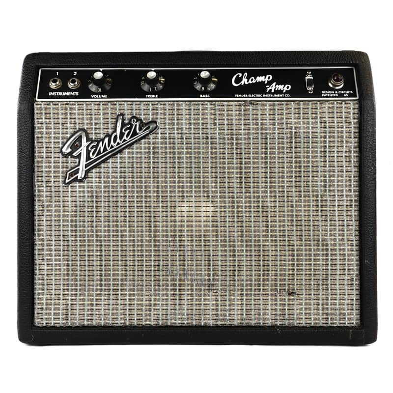 Serviced - Fender Champ Silverface 1974 with Blackface panel image 1