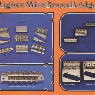 Vintage NOS Mighty Mite Model 141/04B Solid Brass Tunematic 1970s Jerry Garcia Alligator Strat image 3