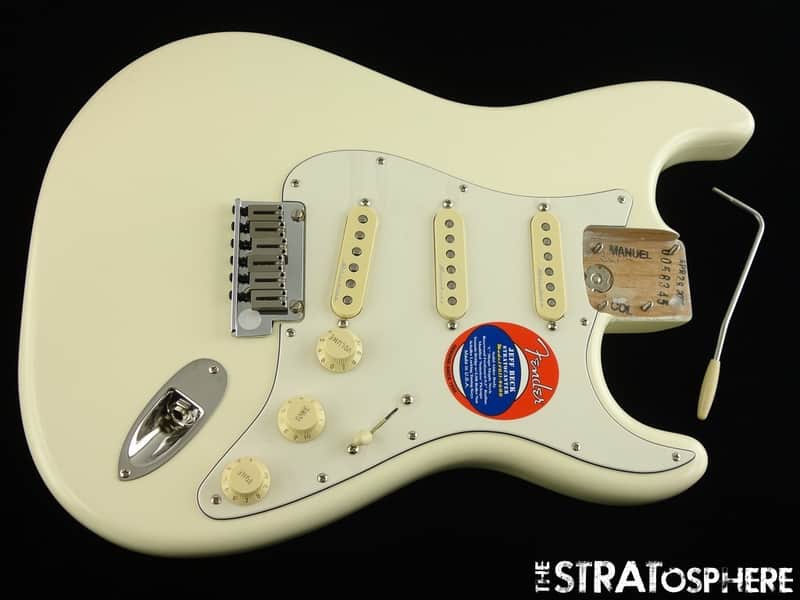 American Fender JEFF BECK Strat LOADED BODY Stratocaster Olympic White image 1