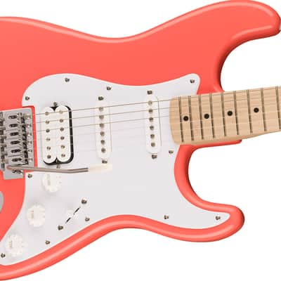 Fender Squier Sonic Stratocaster HSS - Tahititan Coral w/ Frontman 10G Amplifier image 5