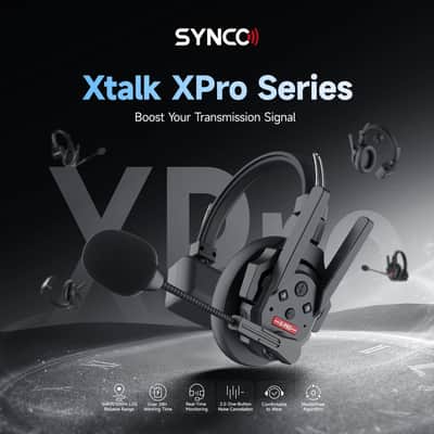SYNCO XTalk XPro9 Wireless Intercom Headset System with Antenna Enhanced Signal Reception Support 500m/1640ft 2.4GHz 9-Person Team Communication,24-Hour Battery Life image 6