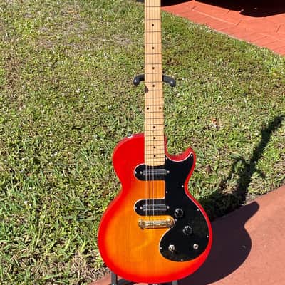 Epiphone/Davison shaved maple neck Upgrades/Concept GFS Humbucker blast @ 6 lbs. Melody Maker/LP Red image 1