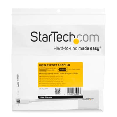 StarTech Male Mini DisplayPort to Female DVI Video Adapter, White image 6