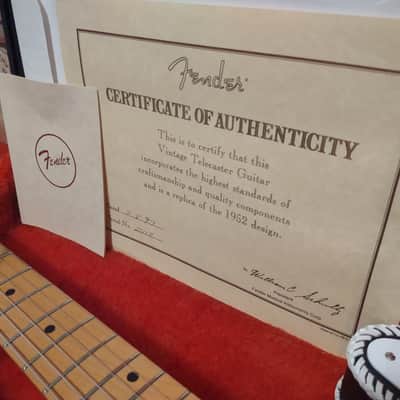 1997 Fender Telecaster '52 USA Reissue AVRI Telecaster w/ Waylon Jennings-Style Leather Cover- Tweed Case & COA! image 11