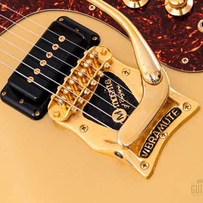 2000s Mosrite Ventures Model Super Custom 65 Gold w/ Gold Hardware, Vibramute & Case, Kurokumo image 8