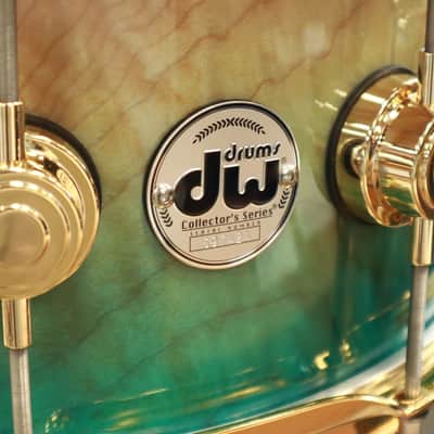 DW Collector's Exotic 6.5x14" w/ Gold Hardware (Natural To Candy Regal Fade Over Quilted Maple) image 8