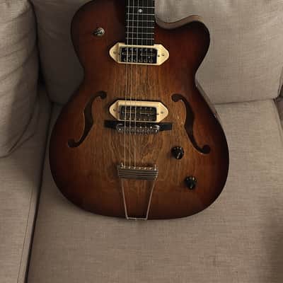 Godin 5th Ave TL Thinline w/ Lollar Gold Foils 2024 - Vintage Burst image 1