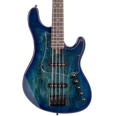 Cort GBFUSION4BB GB Series Fusion Bass Guitar. Blue Burst image 1
