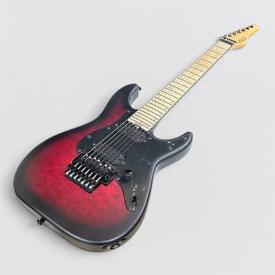 Schecter Miles Dimitri Baker 7 FR Electric Guitar - Crimson Red Burst Satin image 11
