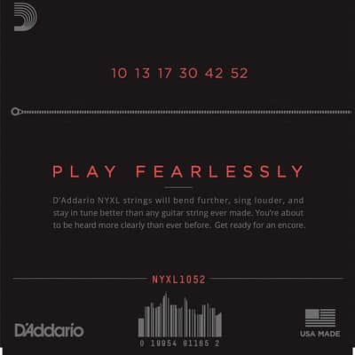 D'Addario Guitar Strings NYXL 1052 Electric Light Gauge 10-52 image 2
