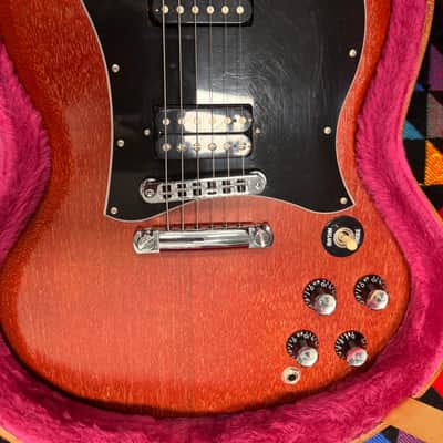 Clean 🧼 Gibson SG Crescent Moon Inlays 2002 Worn Cherry 🍒🍒 image 20