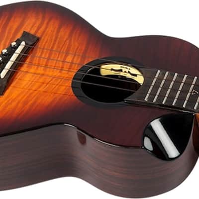 Flight Navigator EQ-A Royal Series Solid Flamed Maple Top Mahogany Neck 4-String Tenor Ukulele w/Gig Bag, Pickup & Humidifier image 6