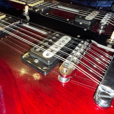 Ibanez Double Neck Electric Guitar 2402 1978 - Gloss Dark Red Wine Collector Grade image 6