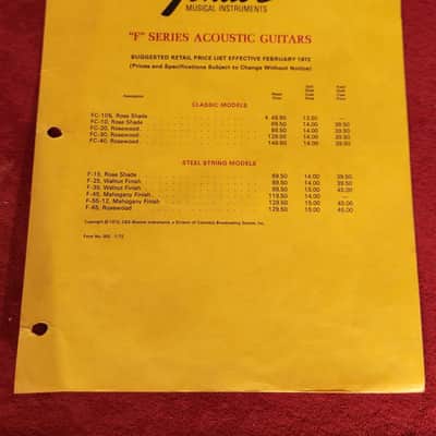 Fender Instruments Catalog 1972 With Price Sheet #1 image 12