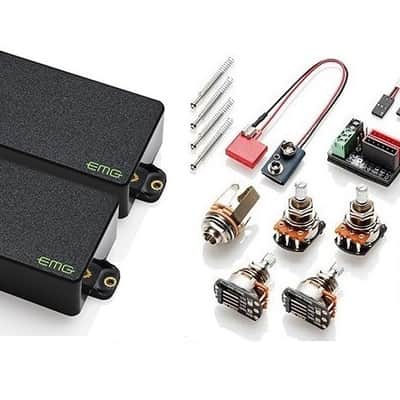 EMG KH-BB Set Kirk Hammett Bone Breaker Black Active Humbucker Guitar Pickup Set Short Shaft Pots image 1