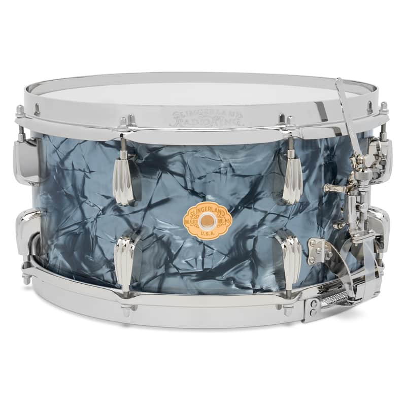 Slingerland Radio King Snare Drum, 7x14", Black Diamond Pearl image 1