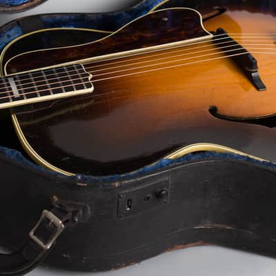 D'Angelico Style B Arch Top Acoustic Guitar (1938), ser. #1350, original black hard shell case. image 12