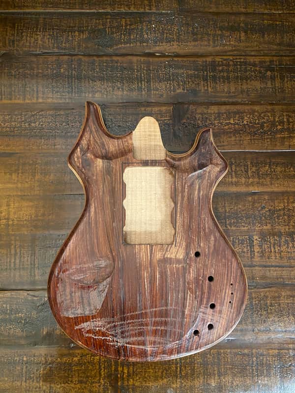 Scarlet Fire Guitars Rosebud Prototype Jerry Garcia Doug Irwin Alembic Tiger Style guitar body project Grateful Dead Cocobolo image 1