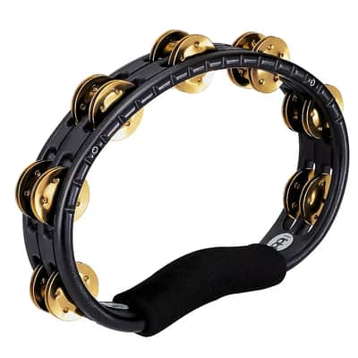 Meinl TMT1B-BK Handheld Tambourine with Brass Jingles