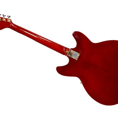 Hagstrom 67 Viking II Elvis Comeback Semi Hollow Electric Guitar w/ Gig Bag – Used - Red Gloss Finish image 5