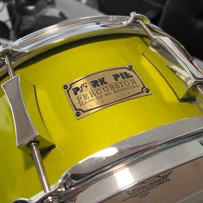 Pork Pie 6 x 13-Inch Maple Snare in Kermit The Frog Green Lacquer (2000) image 14