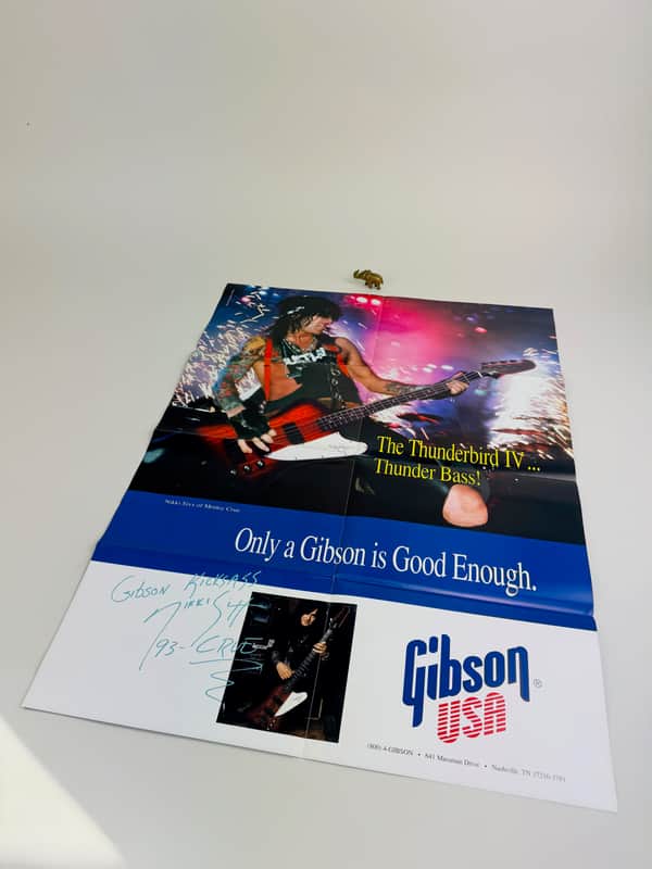Gibson Bass Poster- Nikki Sixx in Primetime! 1993 image 1