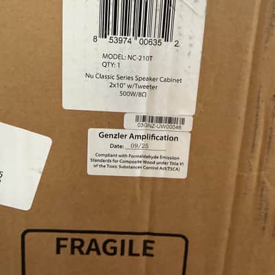 Genzler Amplification Nu Classic NC-210T 400-Watt 2x10" Bass Speaker Cabinet - Black--like new image 7