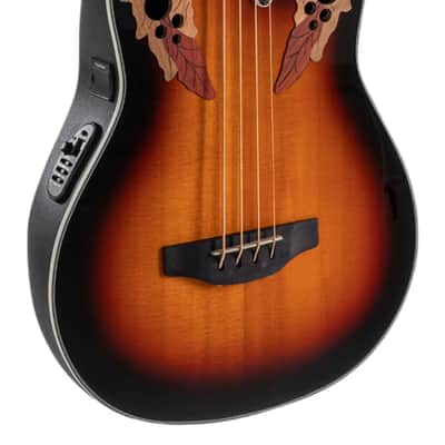 Ovation CEB44-1N-G Celebrity Elite Mid-Depth Acoustic-Electric Bass Guitar New England Burst image 1