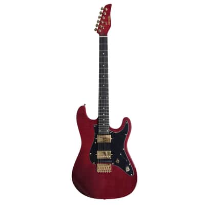 Jamstik Jamstik Deluxe MIDI Guitar - Red w Black Pick Guard, Hard Shell Case- B - Stock image 7