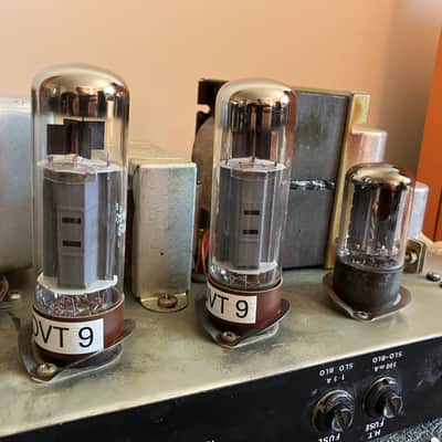 Selmer Treble 'N' Bass 50 MK-II 'Black & Blue' Head 1960's Mullard ECC83's image 11