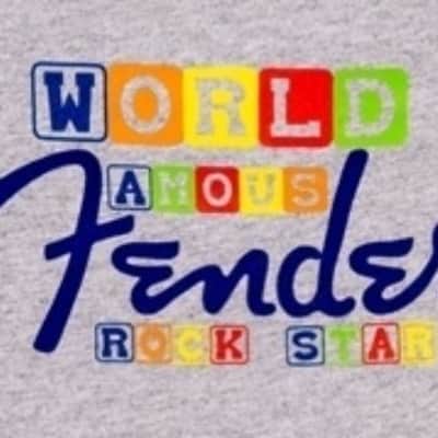Fender Guitars World Famous Rock Star T-Shirt, Gray, Boys Size 7 #9103083806 image 4