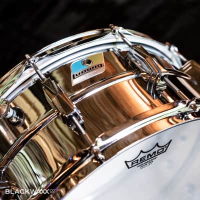 Ludwig Supraphonic - Vintage 6.5x14" 10-Lug - Pointed Blue Olive Badge - Bonham Snare image 19